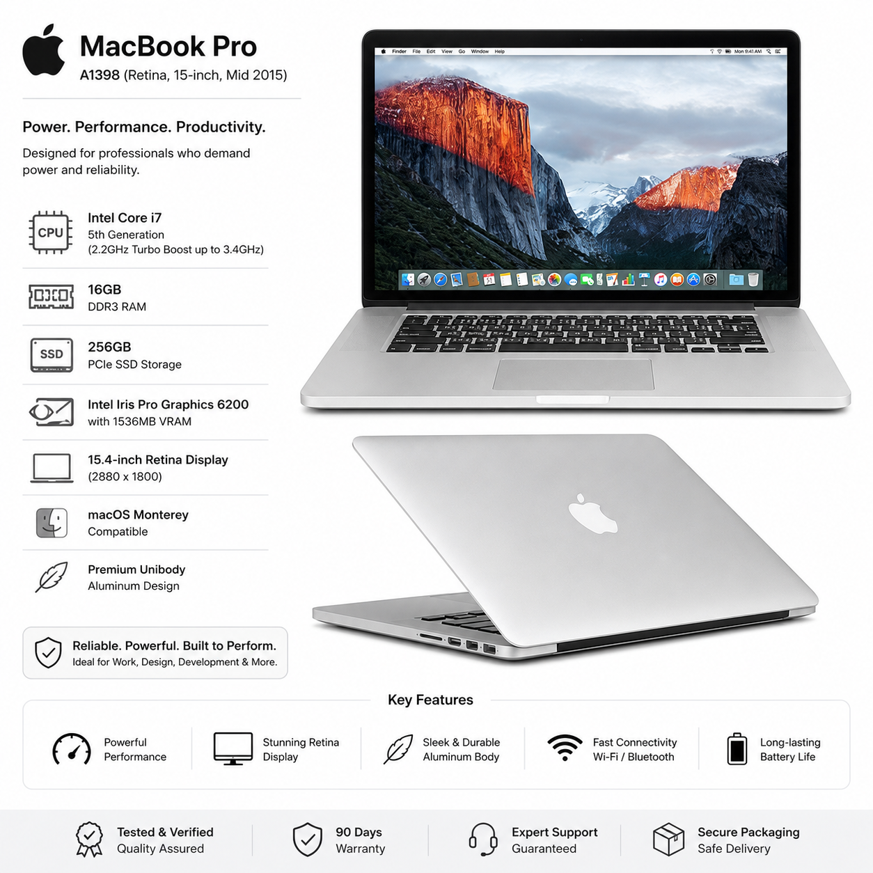 Apple Mac book pro A1398