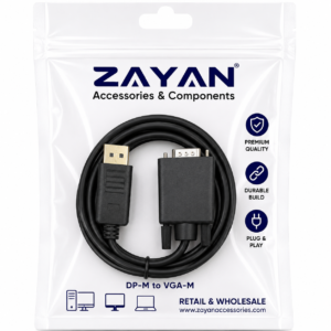 DP-M TO VGA-M CABLE 1 Mtr